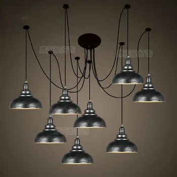  DIY lumini Pandantiv Modern Nordic Retro Agățat Lămpi cu Bec Edison Corpuri de Păianjen Lampă de Tavan Fixare Lumină pentru Camera de zi