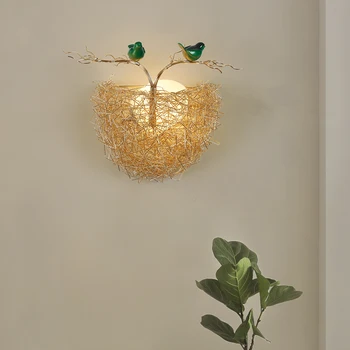  Dormitor Lampa LED Perete Corpuri de iluminat Creative Cuib de Pasăre Arandela Aluminiu Tranșee Lămpi de Iluminat Acasă Wandlamp Bar Aplik Comparativ