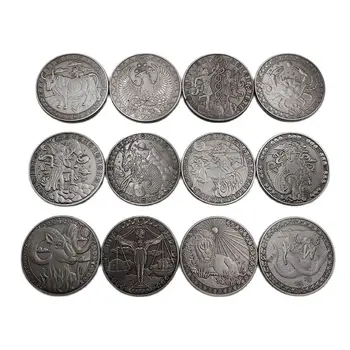  Douăsprezece Constelații medalioane monede Antice Relief Cacer Monedă Pesti Varsator Balanta Scorpion Decor Acasă colecție de Monede