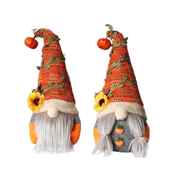  Dovleac, De Floarea-Soarelui Fără Chip De Păpușă Gnome Ornamente Decoratiuni Fereastră Festival Voalat Bust De Statuie