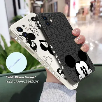  Drăguț desen Animat Disney Mickey Mouse Telefon Caz Pentru Xiaomi Mi lite 10 11i Poco M2 M4 F3 X3 M3 Pro GT 5G 4G Silicon cu Curea de Mână