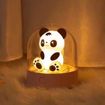  Drăguț Panda Parfum Lampa De Creatie Mini Parfum Ulei Esential Lumina De Noapte Pentru Copii Decorare Camera Luz Nocturna Infantil O