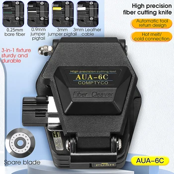  Ducele de Fibră Optică Cutter AUA-6C Cutter Rece Conexiune la Cald se Topesc Universal Fibra Optica Cutter Automat Cuțit Reveni