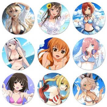  Ecchi Anime Timp Broșă Pin Cosplay Insigna Accesorii Pentru Haine Rucsac Decor Cadou 58mm