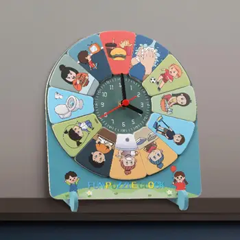  Educația timpurie Suprafață Netedă Copii Matematică Ceas din Lemn Jucărie pentru Acasă