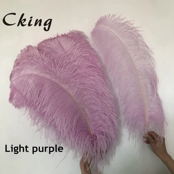 en-gros 30buc lumină de înaltă Calitate, violet vopsit pene de struț 45-50cm /18-20inch nunta Carnaval de performanță etapă grosime tija