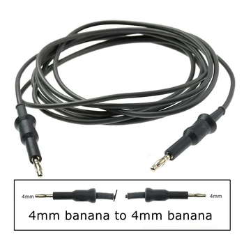  ESU-012C Reutilizabile Monopolare Unipolar Cablu de Conectare Banană 4mm Cu 4mm Banana 3m Silicon Cablu de Fibre de Nailon, Conector