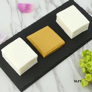  fals simulare tofu tofu model pentru hotel, restaurant, magazin, magazin, cabinet Bucătărie decorare alimente artificiale afișa elemente de recuzită