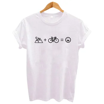  Femei Camasi de Vara Alb Negru Topuri Graphic Tee Mountain Bike Tricou Femme în aer liber Harajuku T-shirt
