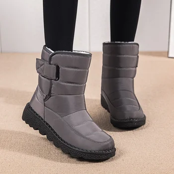  Femei Cizme de Zapada Unisex de Pluș Cald Iarna Pantofi Slip Pe Femei la Jumătatea vițel Cizme de Moda Impermeabil Bărbați Pantofi Femei Cizme de Zăpadă
