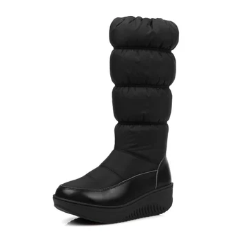  Femei Cizme de Zăpadă 2019 Iarna Cald Plus este rezistent la apă până Femei Cizme Pene de Cauciuc Unic Femeie de Iarna Knee-High Boot Pantofi