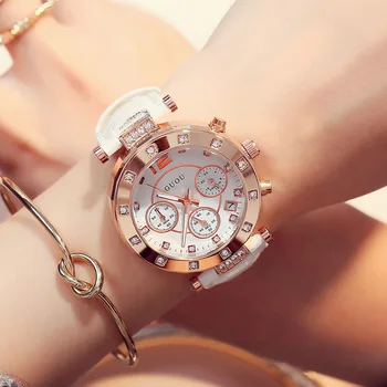  Femei curea de ceas cu calendar luminos cadran diamant încrustat ceas de Ceas pentru femei
