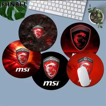  FHNBLJ Piele Personalizat MSI Dragon Logo-ul Personalizat laptop de Gaming rotund mouse pad gaming Mousepad Covor Pentru PC, Laptop, Notebook
