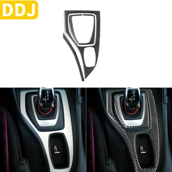  Fibra de Carbon Interiorul Schimbătorului de Viteze Set Panou Ornamental Autocolant Pentru BMW X1 E84 2013 2014 2015 Modificarea Decor Accesorii Auto