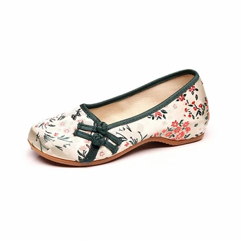  Florale Imprimate Tesatura Doamnelor Panza Pantofi De Balet Stil Vintage Slip-On Confortabil Femei Balerină, Apartamente Încăltăminte Într-Femme