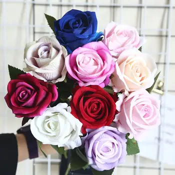  Flori Artificiale Ins Perla Flanel Floare Trandafir Acasă Decorare Nunta Vacanță De Crăciun De Plante Accesorii De Perete Flori False
