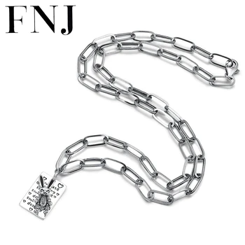  FNJ Iepure Pandantiv Colier Argint 925 50cm Bine Vintage Original S925 Argint Femei Coliere pentru a Face Bijuterii