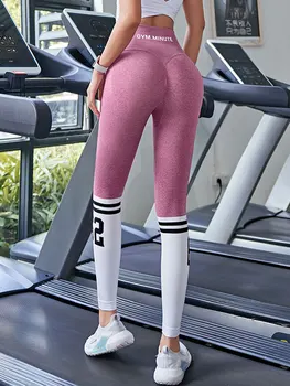  Fără Sudură Colanti Sport Femei Fitness Push-Up Talie Mare Antrenament De Alergare Sport Sala De Sport Colanti Imprimate Pantaloni De Yoga