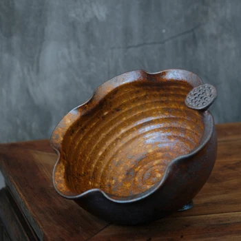  Glazura de apă imitație de lemn de foc ceai de mare capacitate cana rezervor de pește ceai set tacamuri