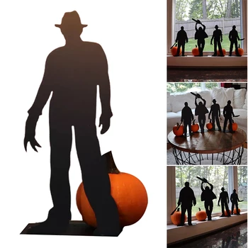  Halloween-ul Detective Conan Fata Negru de Sus de Masă Figura Umbra de Metal Ornament Desktop Acasă Restaurant Decor Figurine de 12 țoli