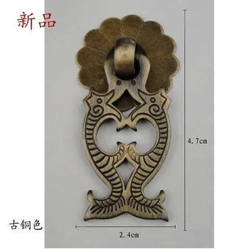  [Haotian vegetarian] Chineză Ming și Qing mobilier accesorii mâner sertar cupru live HTQ-018 Ssangyong mică secțiune