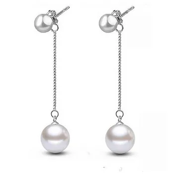  High-end secțiunea Lung pearl Preveni alergie Cercel catarama fete femei placat cu nichel-free moda moda bijuterii