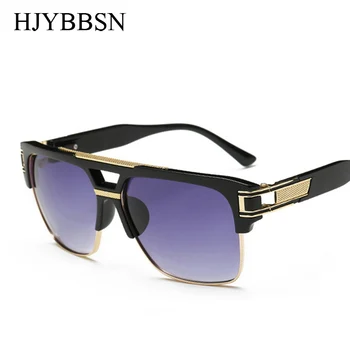  HJYBBSN Metal Supradimensionat ochelari de Soare Barbati de Brand Designer de Puncte Femei/Bărbați Vintage Ochelari de Conducere Ochelari de Soare gafas de sol
