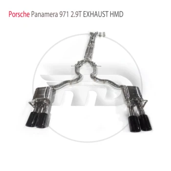  HMD Sistem de Evacuare din Oțel Inoxidabil Material Debit Mare Burlan pentru Porsche Panamera 971 2.9 T Auto Modificare a Supapei de Eșapament