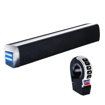  Impermeabil Bluetooth-compatibil cu Motocicleta Difuzoare Stereo Ghidon, Sistem Audio Cu USB, TF, Bluetooth-Radio MP3 Player
