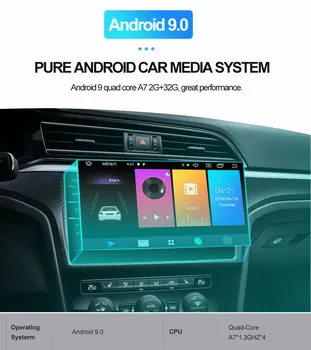  IPS 10.1 Inch Android 9.0 Auto Multimedia Player 4G DSP Navigare GPS Stereo Auto Radio pentru perioada 2014-2018 Peugeot 2008