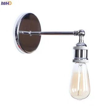  IWHD Argint Vintage Edison Lămpi de Perete Wandlampen E27 4W LED Scara de Lumină Loft Brațul Retro, Lumini de Perete Aplicatiile Murale corp de Iluminat
