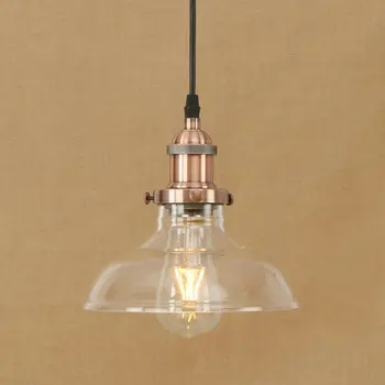  IWHD de Sticlă de Epocă Lampa Led Lumini Pandantiv Stil American Loft Industrial Iluminat Lampadare Bucatarie Retro Lumina e27 220v Pentru Decor