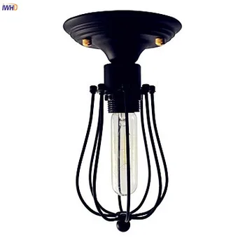  IWHD Mini Stil Vintage LED Lumini Plafon Corpuri Flafonnier Hol Fier Metalice Lămpi de Tavan Lampara Techo corp de Iluminat