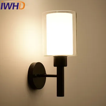  IWHD Pod Stil Retro Industriale de Perete de Lumină LED-uri de culoare de Sticlă de Perete de Epocă Corpuri de iluminat Dormitor Iluminat Scari de Fier Wandlamp