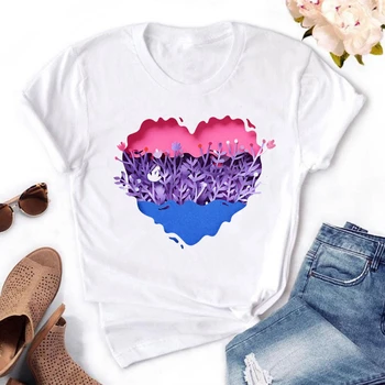  JIEXISHENG Dragoste 3D de Imprimare Femei t-shirt 5 culori Maneci Scurte O de Gât Sus Teuri HH1597