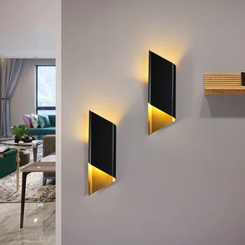  Jmzm Nordic Aur Negru Lampă de Perete Camera de zi TV de Perete de Fundal Art Deco Hotel Recepție Dormitor LED Lampă de Noptieră