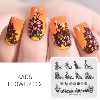  KADS New Sosire Flori 002 Serie Fluture Buchet de Flori in Forma de Frumusete Printare Modele de Unghii Șablon Șablon de Frumusete Placa