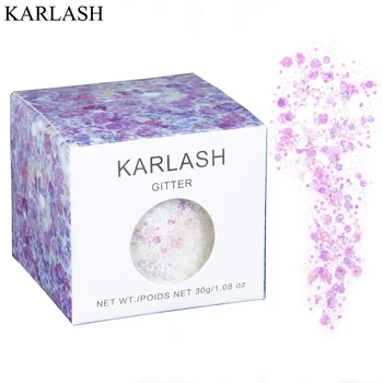  KARLASH 2021 NOI de Unghii cu Sclipici Pulbere de culoare Roz Alb 30g se Amestecă Liber Strălucește Strălucire Chrome Pigment pentru Fata Decoratiuni de Arta Unghiilor