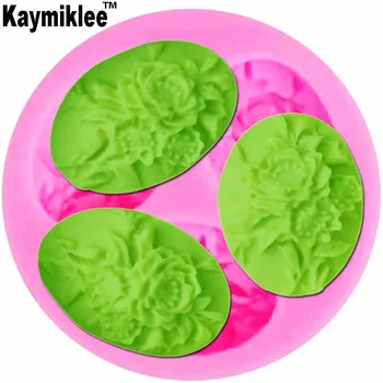  Kaymiklee M735 1BUC 3D Flori de Bujor Silicon Lumânare Mucegai Sugarcraft Decorarea Fondant de Ciocolata Cupcake Bucătărie Instrumente de Copt