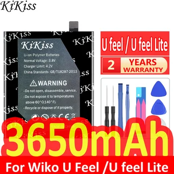  KiKiss 3650mAh Baterie Pentru Wiko Simt U/U Simt Lite U FeelLite Baterii + Instrumente Gratuite