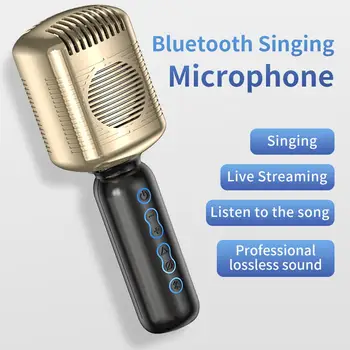  KM600 Karaoke Wireless Condensator Microfon Portabil compatibil Bluetooth Audio Integrat Microfon Music Player