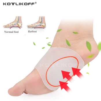  KOTLIKOFF Flatfoot Orteze Bandaj Elastic din Silicon Gel Arc Mare Orteze Pentru Toc Picior Durerii Pad Pernă de Îngrijire Tălpi