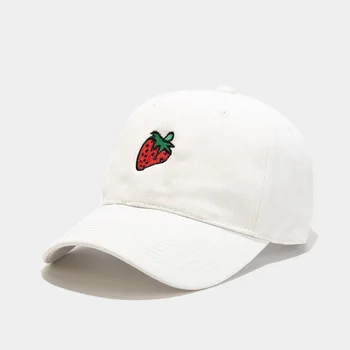 LDSLYJR 2021 Bumbac Fructe Capsuni Broderie Casquette Baseball Cap Reglabil Snapback Pălării pentru Bărbați și Femei de 64