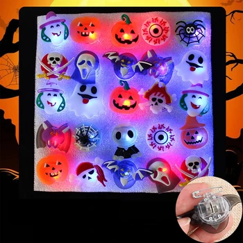  LED Brosa Intermitent Electronice Pin Copii Insigna Jucărie Vara Halloween Cadou Strălucire în Întuneric Fete Cosplay Petrecere Recuzită 25pcs