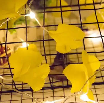  LED frunze de ginkgo lumina de vacanță decorare culoare lumina