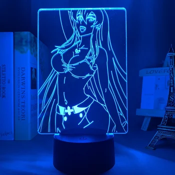  Led Lumina de Noapte Akame Ga Kill Esdeath 3d Lampa Anime pentru Decor Camera Veioza Copil Copil Cadou de Ziua Akame Ga Kill Esdese Lumina