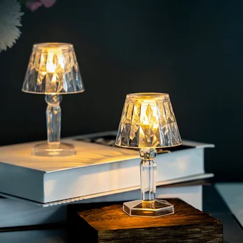  LED-uri Cristal de Diamant Lampă de Masă Acrilică Decor de Lămpi de Birou Pentru Dormitor Cafe-Bar Corpuri de Iluminat Cadou Lumina de Noapte