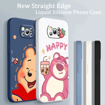  Lichid Coarda Funda Telefon Caz Pentru Xiaomi Mi Poco X4 X3 C40 C3 M4 M3 F4 F3 GT Pro NFC 5G Disney Winnie the Pooh Rece husă Moale
