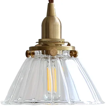  Loft Industrial Decor Pandantiv cu LED-uri de Lumină Retro Cupru Sticlă Agățat Lămpi Sala de Mese Acasă de Iluminat de Epocă Droplight corp de Iluminat