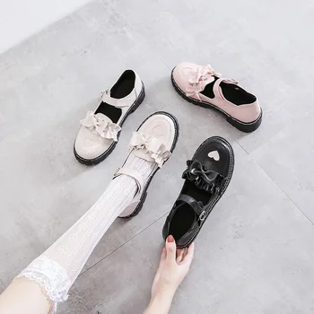  Lolita pantofi copii 2020 noi de vara Departamentul de mijloc toc drăguț moale sora Lolita pantofi Merlot uniformă JK pantofi tendință